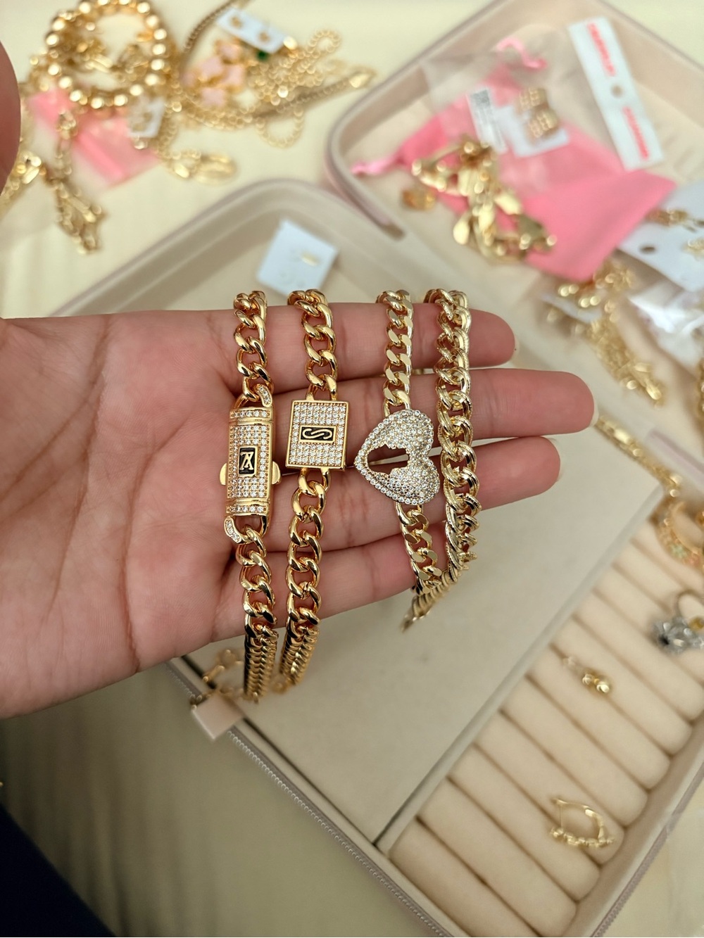 14k gold plated woman bracelets